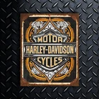 Harley-Davidson tin sign vintage sign Harley interior garage sign retro bicker