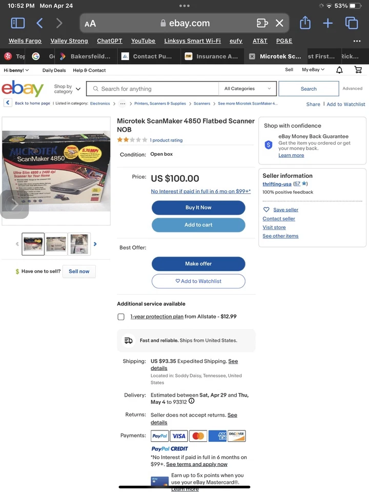 Microtek ScanMaker 4800 Flatbed Scanner - Image 2 of 2