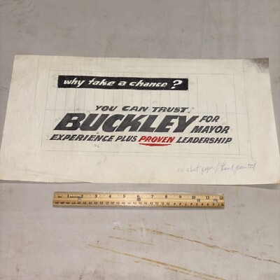 Vintage Billboard Ad Mockup: Lawrence Massachusetts John Buckley for Mayor Sign