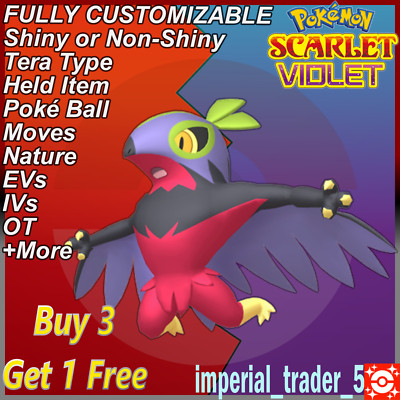 Pokémon Scarlet and Violet   Shiny Hawlucha   W/ Best 6IV Customizable