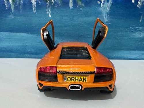 PERSONALISED ANY NAME MODEL TOY CAR LAMBORGHINI VALENTINE GIFT HIM HER BOY GIRL - Picture 31 of 42