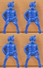 4 Indian Cavalry - colors vary 54mm unpainted plastic soldiers - mint condition