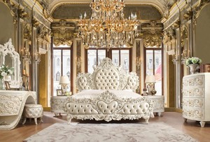 6 PC LUXURY FORMAL BEDROOM SET CAL KING BED DRESSER MIRROR ...