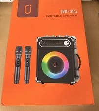 NEW Karaoke Machine w 2 Wireless Microphones, Portable Bluetooth Speaker JYK S55