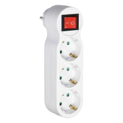 3-Fach Mehrfachstecker Steckdosenadapter Steckdosenverteiler mit Schalter