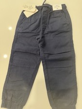 H&M Boys Pants 2-3 Years  Blue Elastic Waist Casual Play Everyday