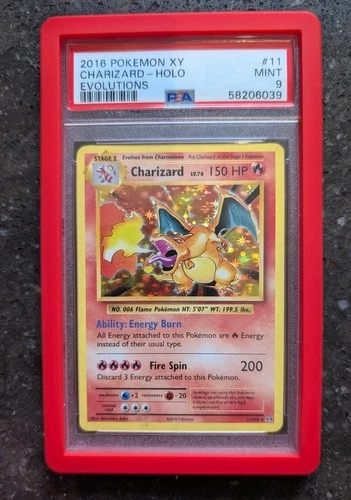 Pokémon TCG Evolutions XY Charizard Holo Card 11/108 PSA 9 | With Guard ✅