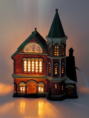 Lemax Plymouth Corners Porcelain Lighted House 1998 Christmas Village