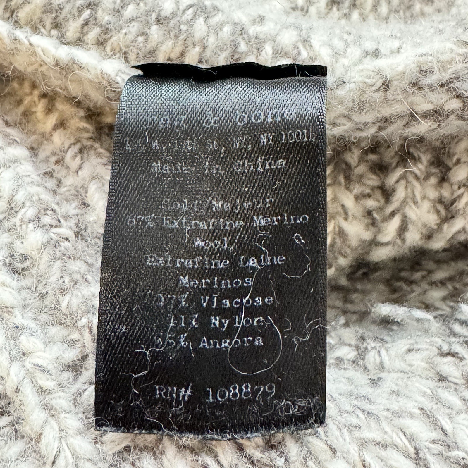 rag & bone Gray Collared Button Knit Merino Wool/… - image 6