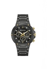 Bulova Classic 98D190 Diamond Black Dial Chronograph Stainless Steel Men s Watch