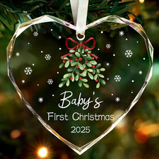 Baby's First Christmas Ornament 2025,Babys Christmas Ornament for Girl,Boy,Gl...