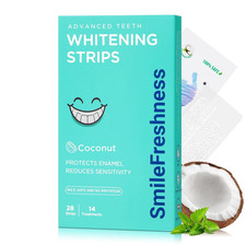 SmileFreshness Teeth Whitening Strips, 14-Day 28 Count Pack of 1 , Coconut