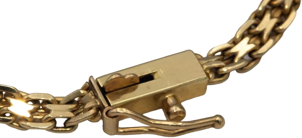 14k Yellow Gold 1.23CT Round Cut Diamond and Pear Cut Ruby Link Bracelet - Image 3 of 4