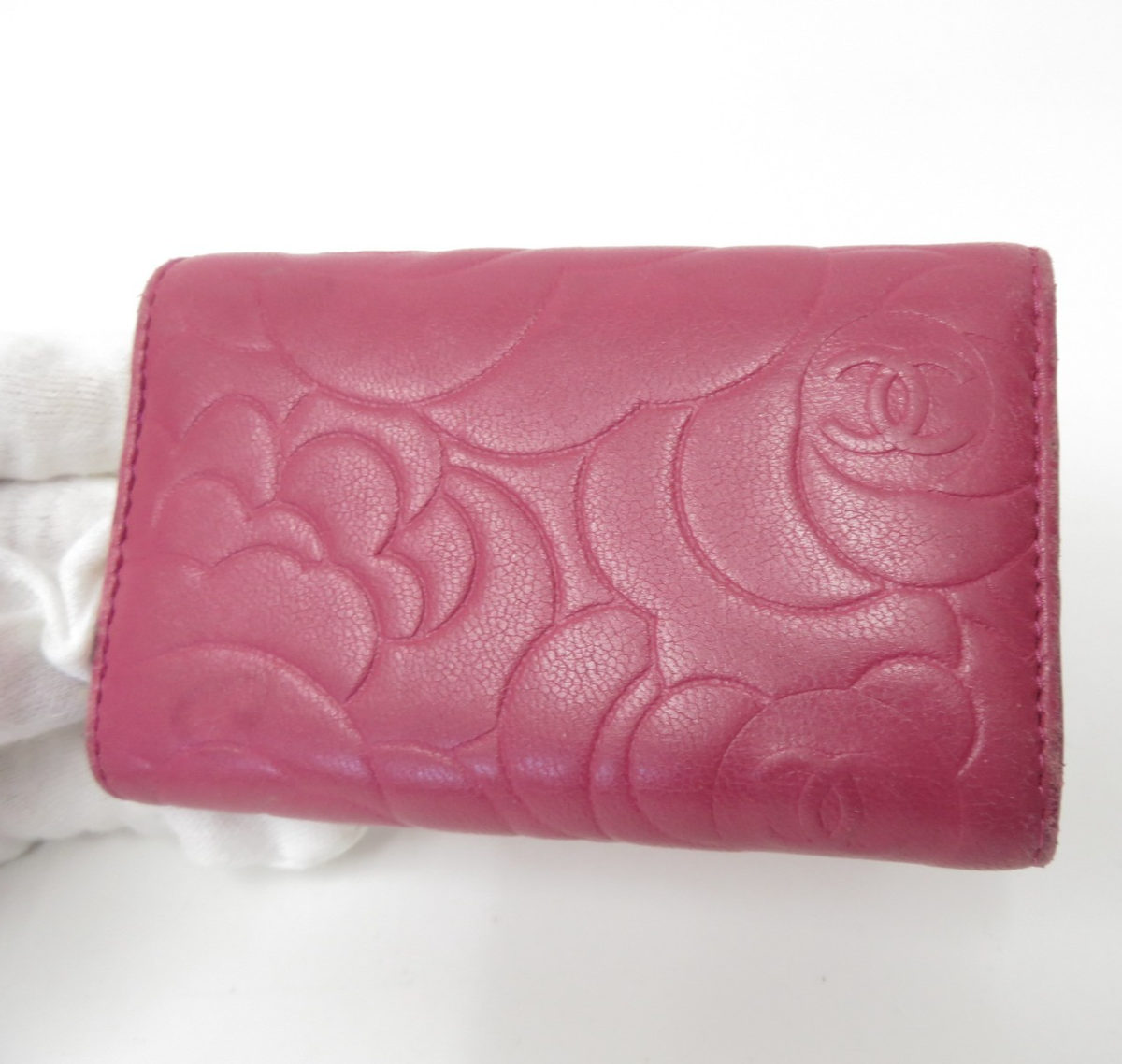 Authentic CHANEL Camellia Leather 6 Rings Key Case F#45169 | eBay