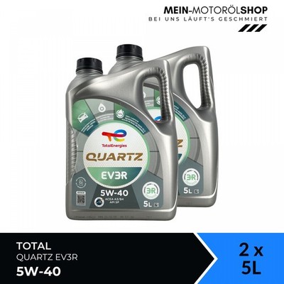 Total Quartz EV3R 5W-40 MB 229.5 PSA Renault Fiat Motoröl 2x5 Liter = 10 Liter