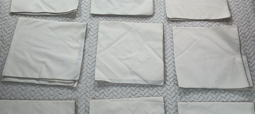 Vintage Set Of 12 Floral Embroidered 16 X 17 Napkins - Picture 11 of 21