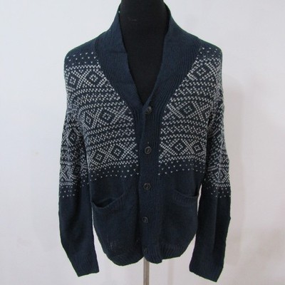 TU Fair Isle DAMEN Cardigan Kragen BAUMWOLLE Mehrfarbig Brustumfang 40/42 Größe XL SKU Y14837