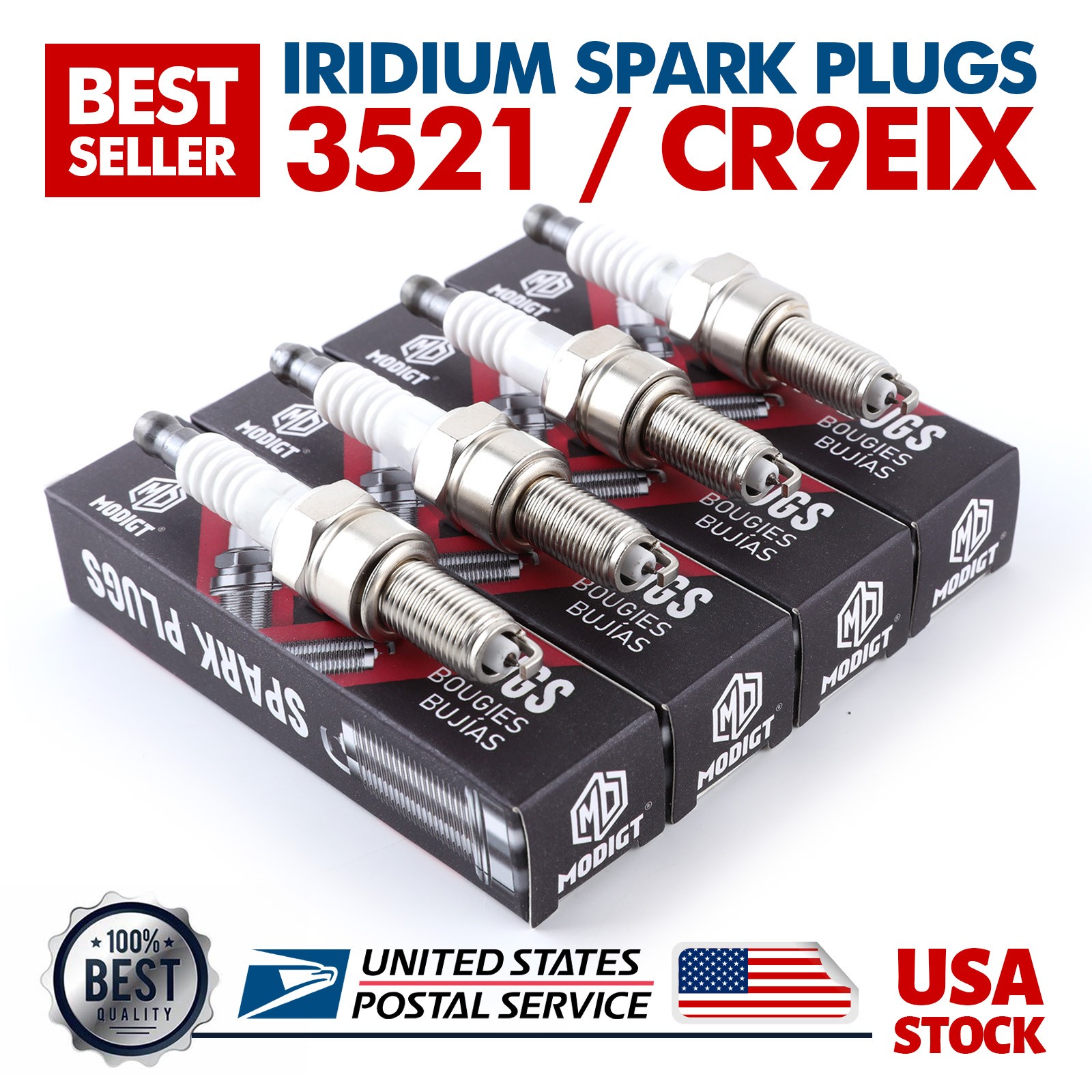 New 4 Pcs For NGK High Performence Iridium IX Spark Plug 3521 CR9EIX For SUZUKI