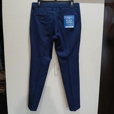Haggar H26 Flex Series Ultra Slim Suit Dress Pants Mens 30x29 Navy Blue Stretch