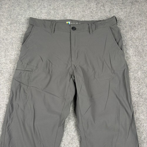 C.B. Tech Hiking Pants Mens 34x32 Gray Lightweight Stretch Outdoor Utility Chino