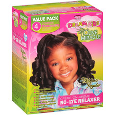 Dream Kids Olive Miracle 4 Touch-Up Relaxer Kit, Regular - Helps Strengthen 
