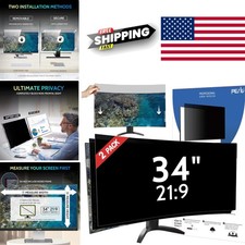 34 Inch Privacy Screen Filter for Curved Monitors Anti Blue Light Eye Protection