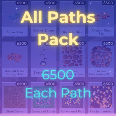 Disney Dreamlight Valley ALL PATHS Pack | 6500x Each Path | Builder Pack