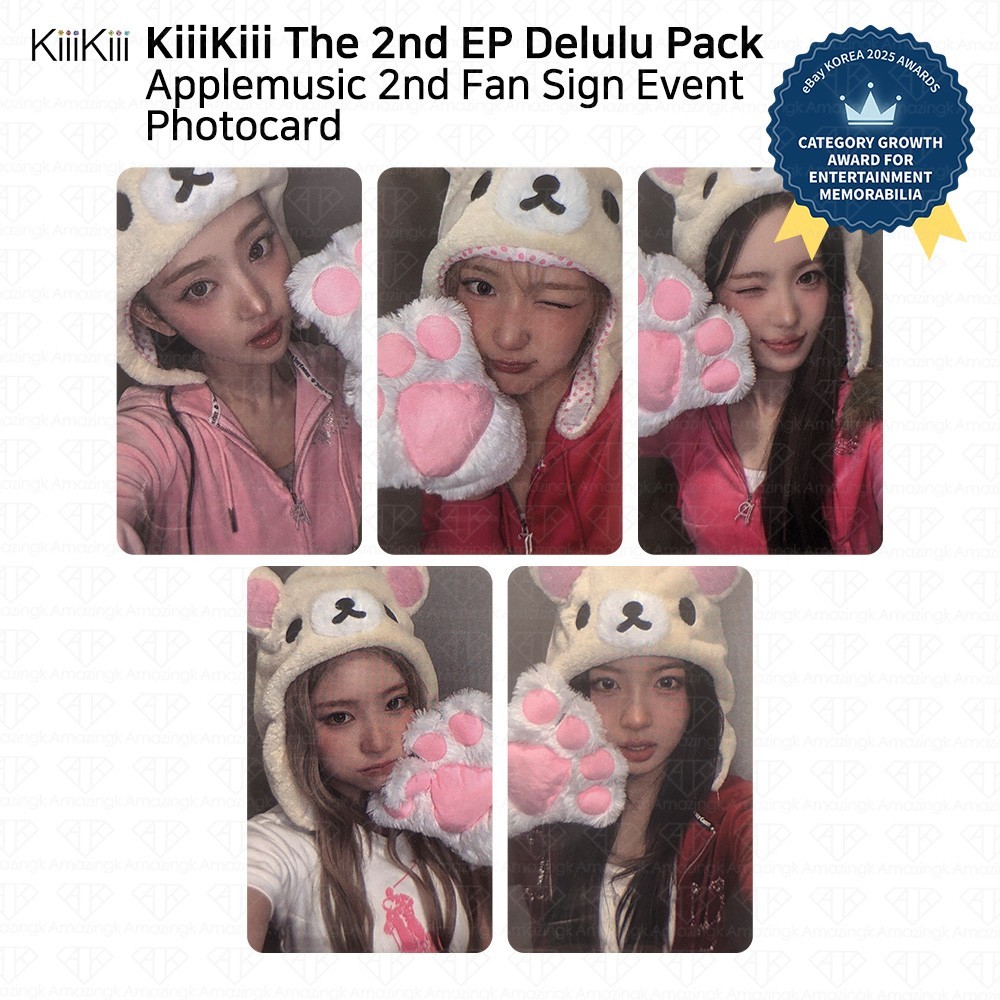 KiiiKiii The 2nd EP Delulu Pack AppleMusic 2nd FanSign Photocard