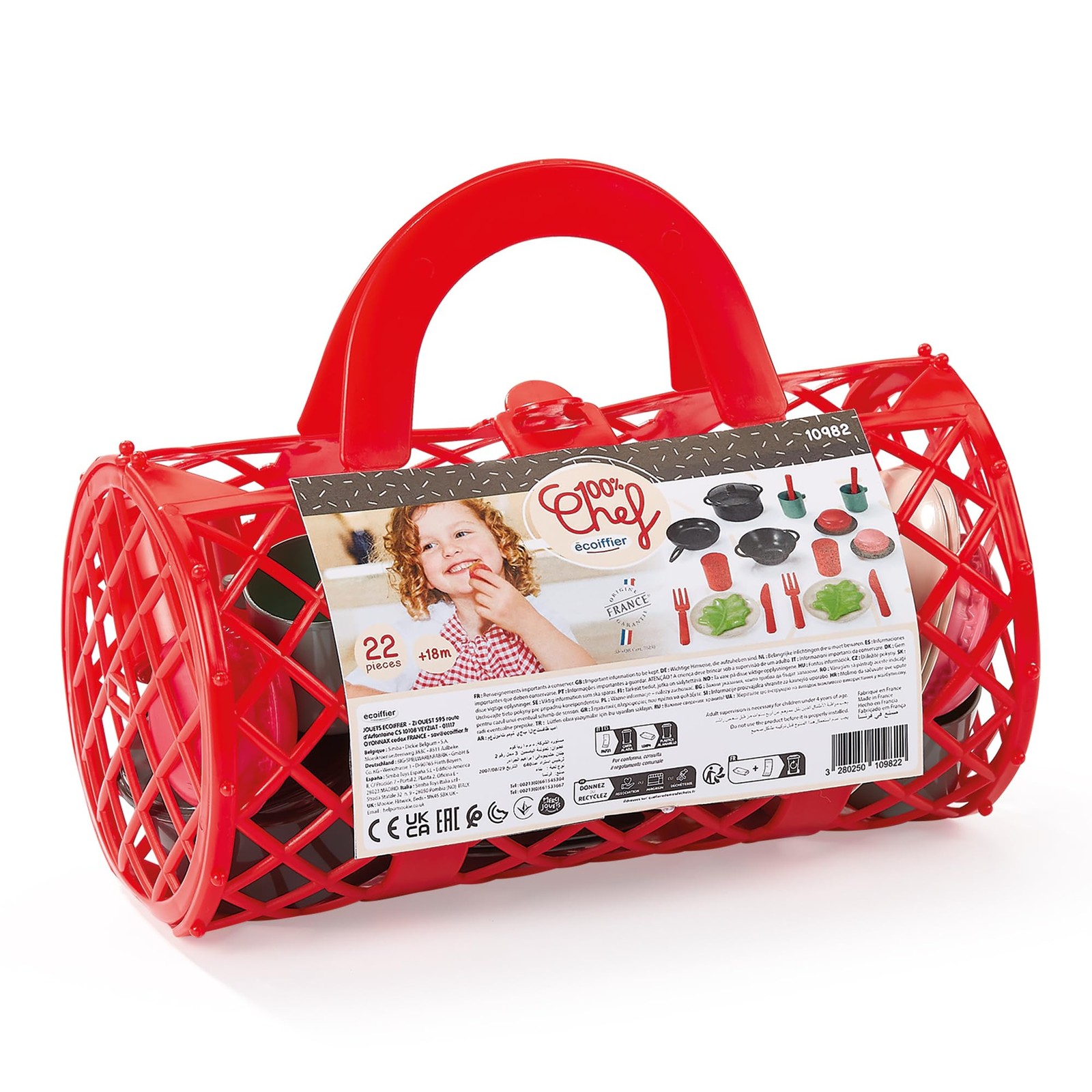 Ecoiffier 100 Chef Theeset in Tas 22dlg 4490₽