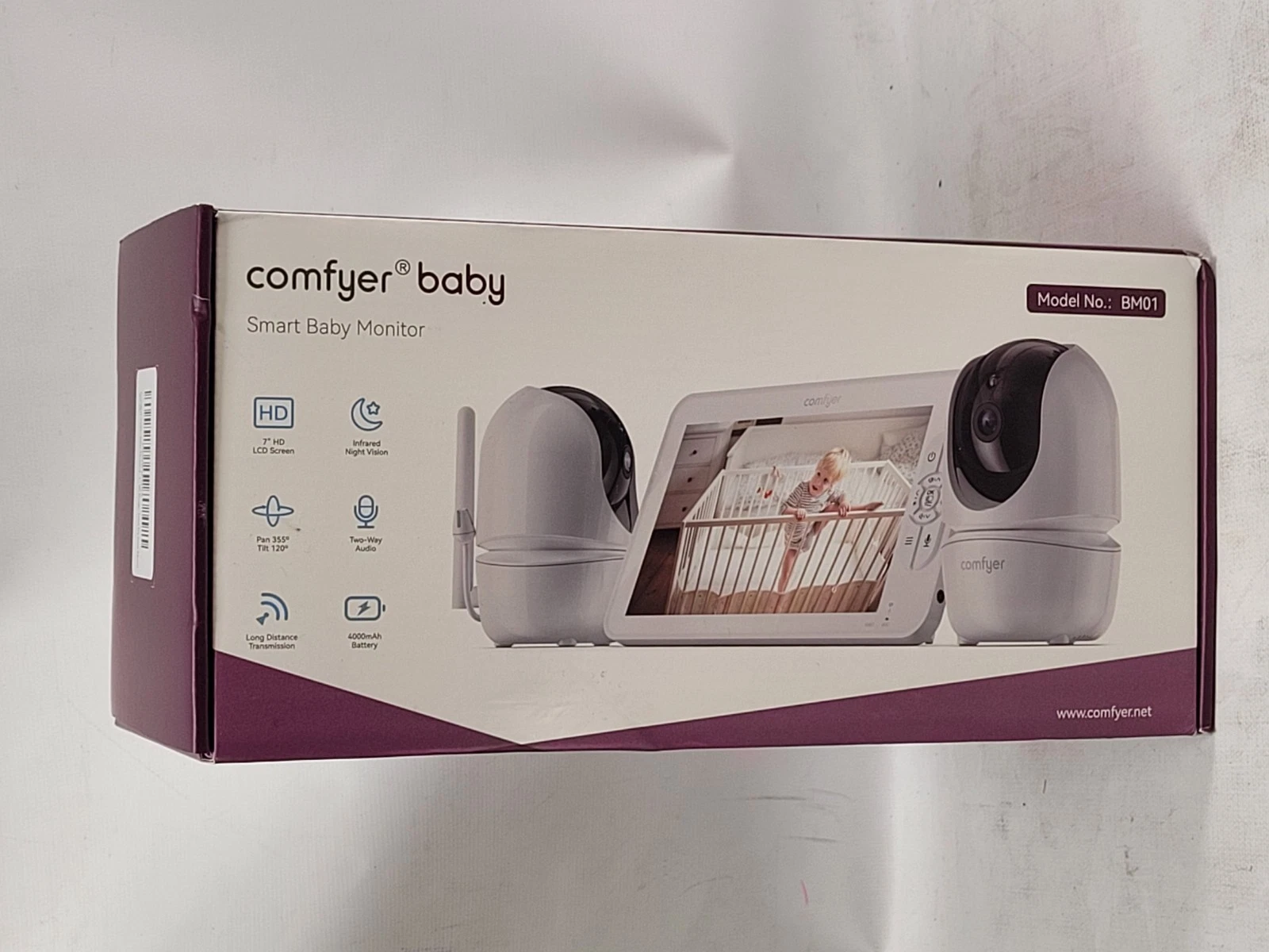 Comfyer Split-Screen Baby Monitor with 2 Cameras 7" HD Baby Monitor Model BM01
Opens in a new window