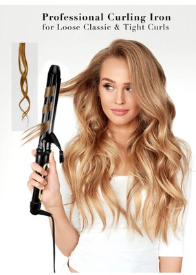 Lanvier Enwind 1.25 Inch Curling Iron, Extra Long Barrel 1 1/4 Inch Curling Iron