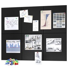 Cork Board For Wall, 36x24 Inch Push Pin Board, Office Organization, Black