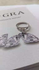 Anello Argento E Moissanite Certificato