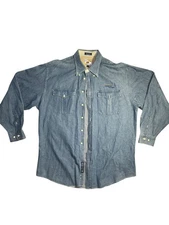 Cutter & Buck Denim Button Down Shirt Men's XL Tenneco Automotive DynoMax Rancho