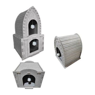 Cat Scratcher Lounge Bed Versatile Play House Toy Wear Resistant Nest Kitten