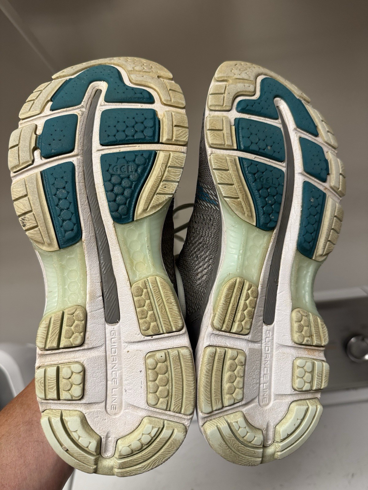 ASICS Gel-Nimbus 20 T850N Gray Blue Running Shoes Men’s Size 9.5 Sneakers image 7