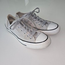 Converse All Star Low Top Grey Glitter Sneakers 532486F Womens 8