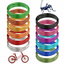Hiiooweiyi 12 Rolls Colored Aluminum Craft Wire 196.8 Feet 18 Multi-colored