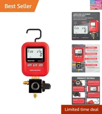 Accurate Single Manifold Gauge for HVAC with Visual Window and Industrial Valve