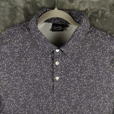 Sunday Swagger Polo Shirt Men's XL Gray Polka Dot All Over Performance Golf