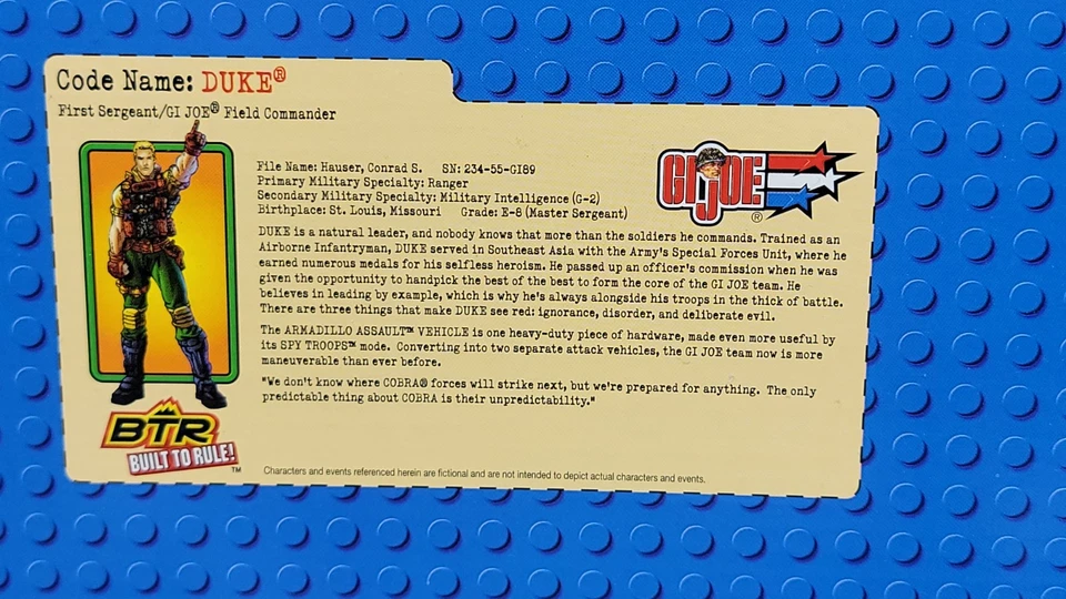 GI JOE vs Cobra BTR Armadillo Assault w/ Duke 2003 Action Building Set, Open Box - Image 4 of 4