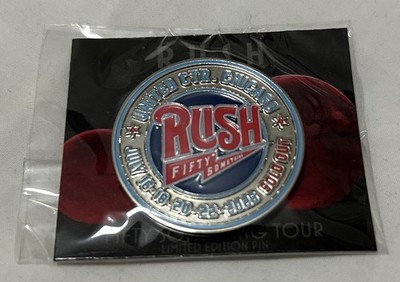 OFFICIAL RUSH FIFTY SOMETHING 2026 TOUR CHICAGO UNITED CENTER EVENT STEEL PIN