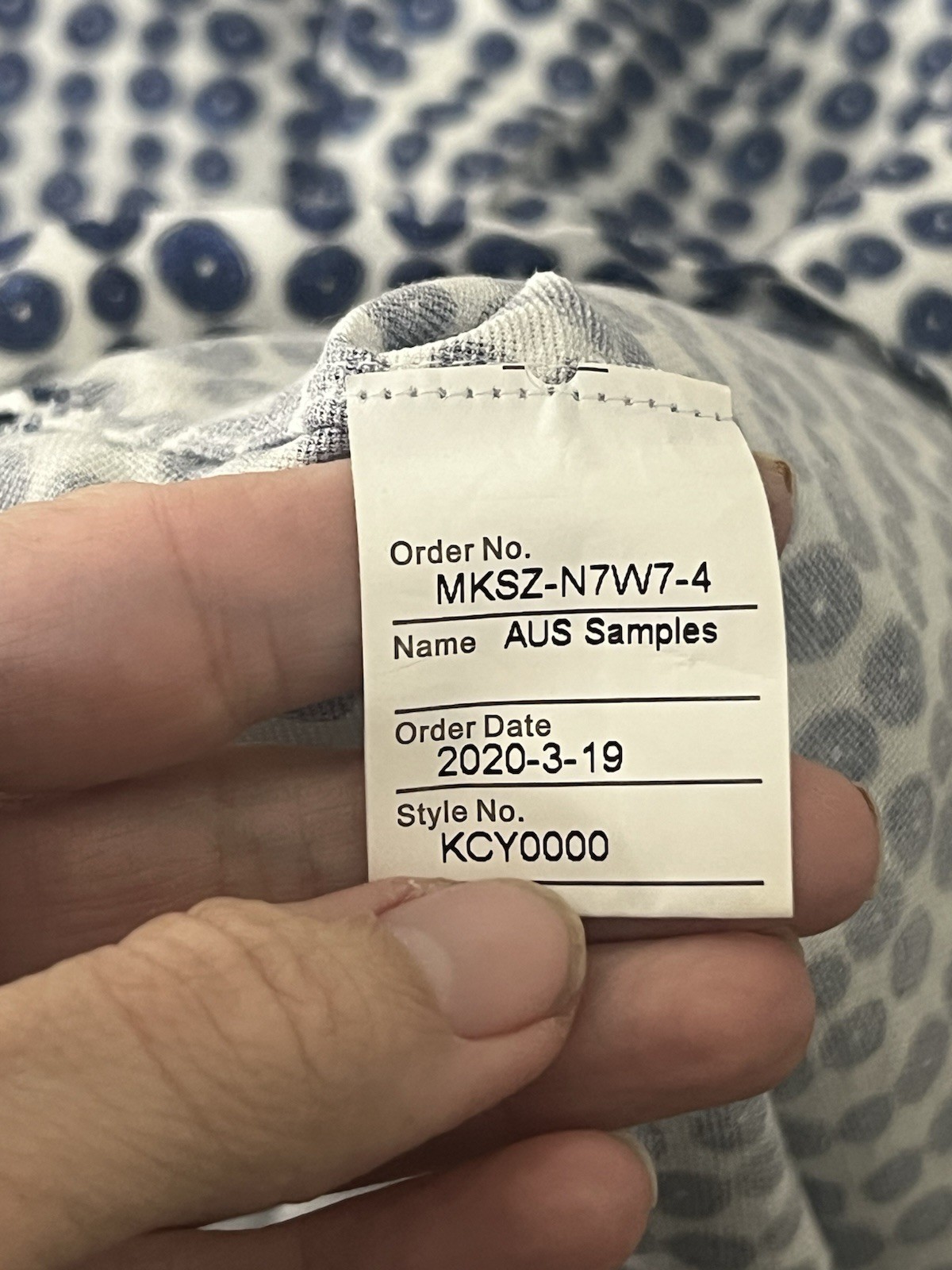 Knot Standard Blue Patterned Button Down Cotton S… - image 12