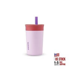 Kids Insulation Stainless Steel Tumbler with Spill Drinking Cup Purple  Pink