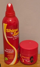 Lot 2 AmPro Shine N Jam Magic Fingers Setting Mousse & Edge Magic Braiders