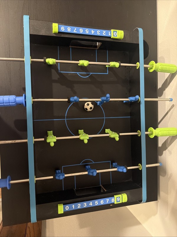 Mini Foosball Table Slightly Used Has 1 Ball And Fun For Kids.