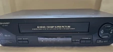 Sharp VC-A410U 4 Head VCR No Remote Video Cassette Recorder VHS Player Tested