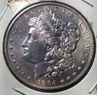 1904 Morgan Silver Dollar Brilliant Uncirculated Purple Toned Minimal Marks