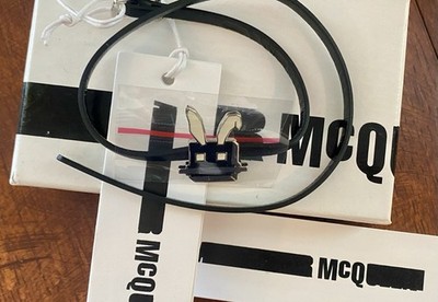 Alexander McQueen レザー ラップ ブレスレット ブラック Alexander McQueen Black Electro Bunny Leather wrap bracelet | eBay