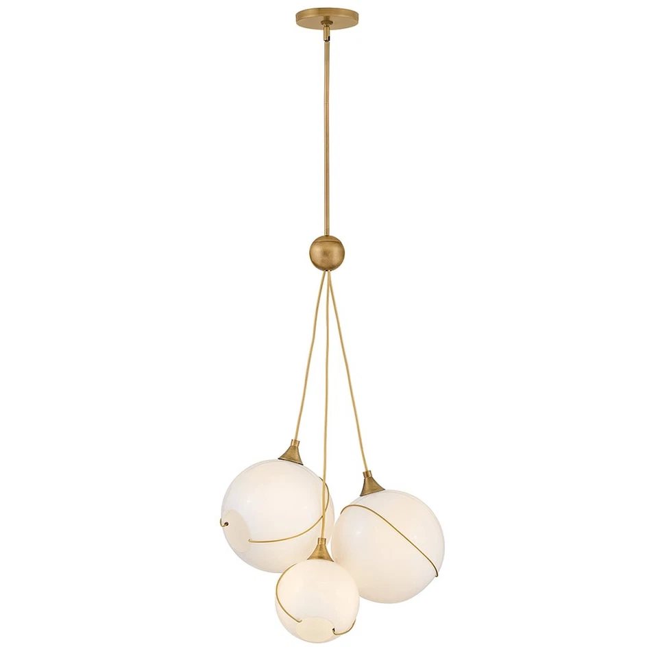 Colgante Hinkley Lighting 30304 Skye 3 luces 18" W multi luz - latón Heritage / Foto 4 de 4